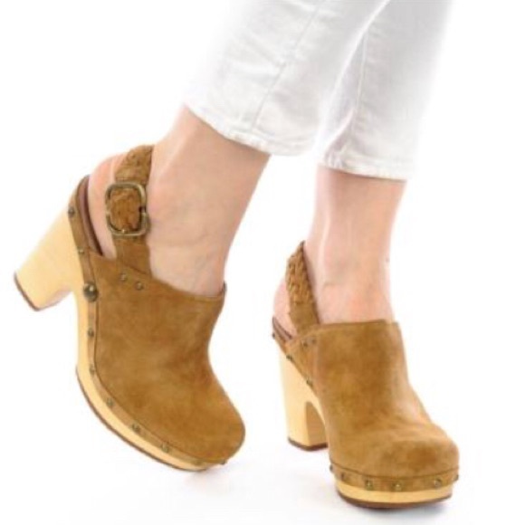UGG | Shoes | Ugg Dafni Clogs Chestnut Suede Slingback Mules | Poshmark